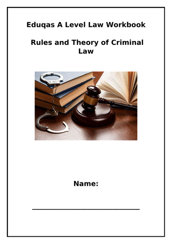 Eduqas Rules of Criminal Law Workbook