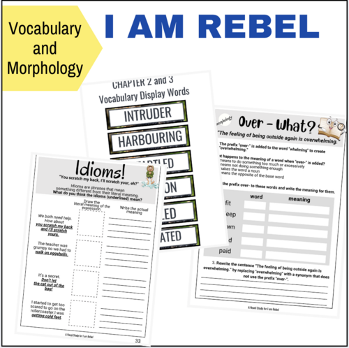 I AM REBEL Novel Study | Teaching Resources