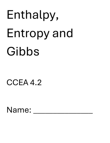CCEA A2 Chemistry Entropy Q's