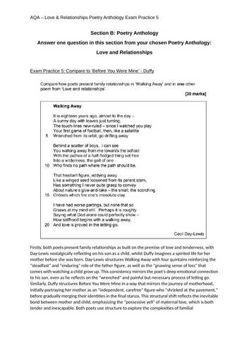 L&R Anthology Complete Essay for 'Walking Away' & 'Before You Were Mine'