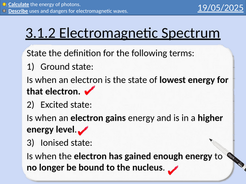 OCR AAQ in Applied Science: P3.1.2 Electromagnetic radiation
