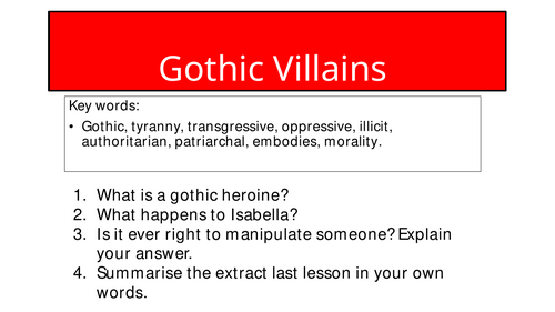 Gothic Villains - The Castle of Otranto