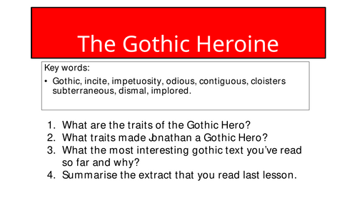 The Castle of Otranto - Isabella the Gothic Heroine