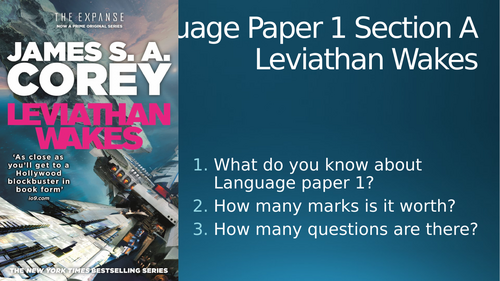 AQA English Language Paper 1 - Leviathan Wakes (SciFi)