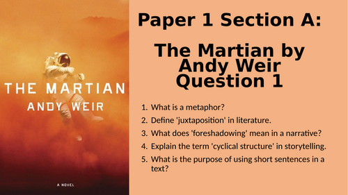 AQA English Language Paper 1 Section A - The Martian