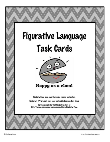Figurative Language Task Cards