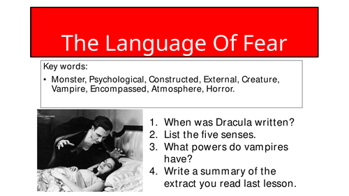 The Language Of Fear - Dracula