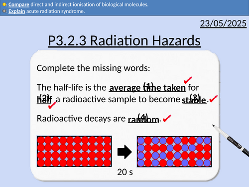 OCR AAQ in Applied Science: P3.2.3 Radiation hazards