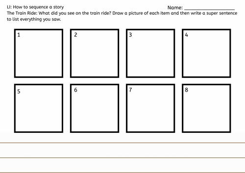 The Train Ride How to Sequence a Story/Story Map | Teaching Resources