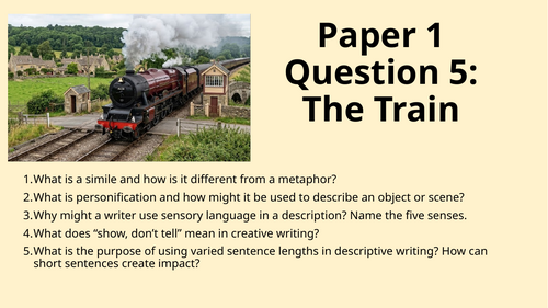 AQA English Language Paper 1 Section B - The Train