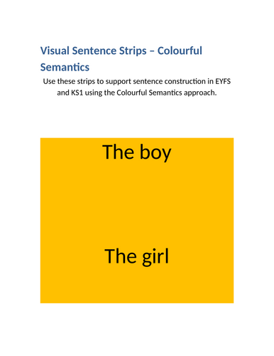 Colourful Semantics Sentence Building bundle 2026 – KS1 EAL & SEND ...