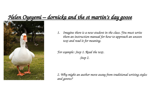 Retelling of Red Riding Hood - Dornicka by Oyeyemi