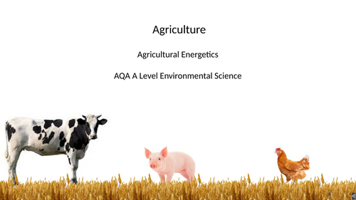 AQA A Level Environmental Science - Agricultural energetics