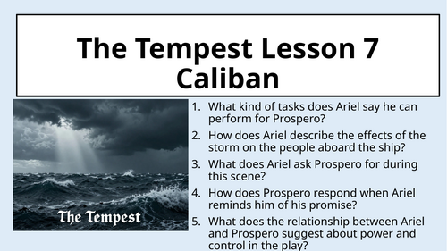 The Tempest - Caliban Assessment & Assessment Prep