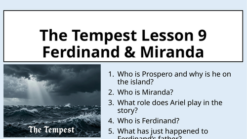 The Tempest - Act 1 Scene 2 - Ferdinand & Miranda