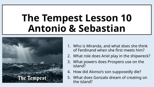 The Tempest - Act 2 Scene 1 - Antonio & Sebastian (Beginning of Scene 1)