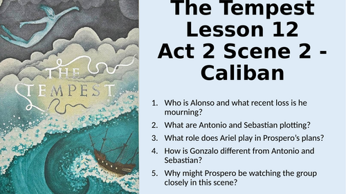 The Tempest - Act 2 Scene 2 - Caliban | Teaching Resources