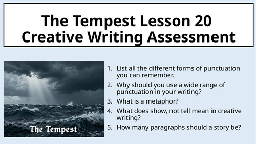 The Tempest - Creative Writing Assessment - Shipwreck