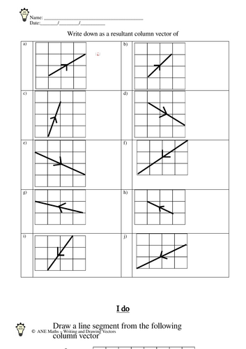 Writing and Drawing Vectors - Worksheet | Teaching Resources
