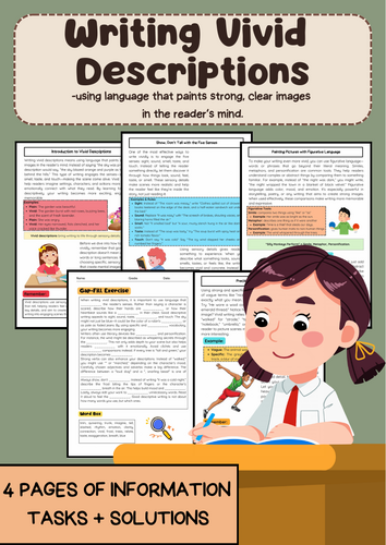 Descriptive Writing Lessons: Sensory Details & Vivid Language ...