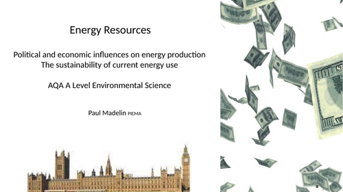 AQA A level Environmental Science - Energy sustainability