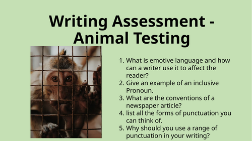 Writing Assessment - Animal 91����ting