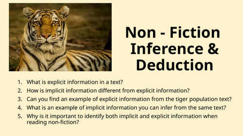 Non-Fiction - Inference and Deduction
