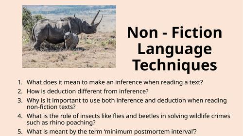 Non-Fiction - Language Features