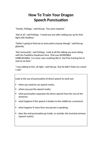 How to Train your Dragon Speech