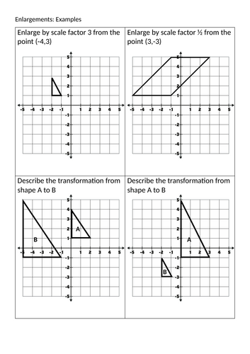 Transformations worksheets | Teaching Resources