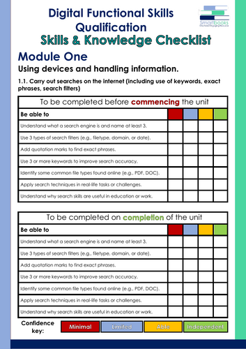 Digital Functional Skills - Level 1 - Mod 1 - Using Devices- Unit 1.1 ...