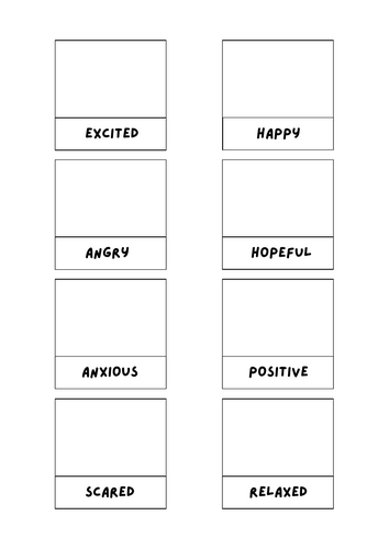 Emotive mark-making worksheets