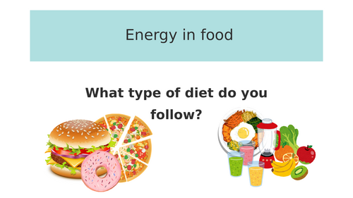 Energy in Food | Teaching Resources