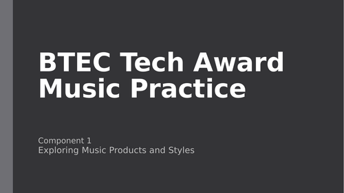 BTEC Tech Award in Music Practice (2022) - Component 1 Student Walkthrough