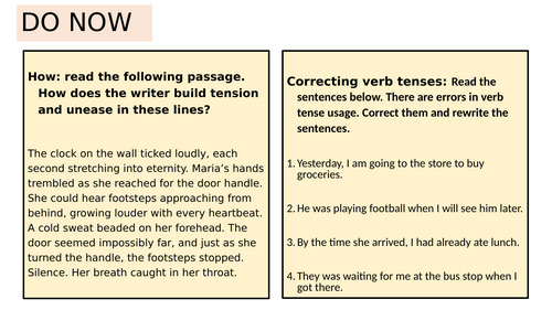 x38 Do Now GCSE English Language Activities for Eduqas Exam Board ...