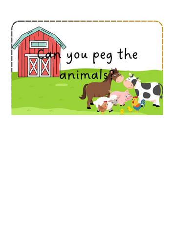 Farm animals - Peg the animals