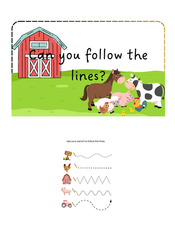Farm Animals - Pencil control