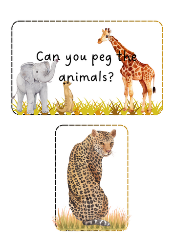 Savannah Animals - Peg the animals