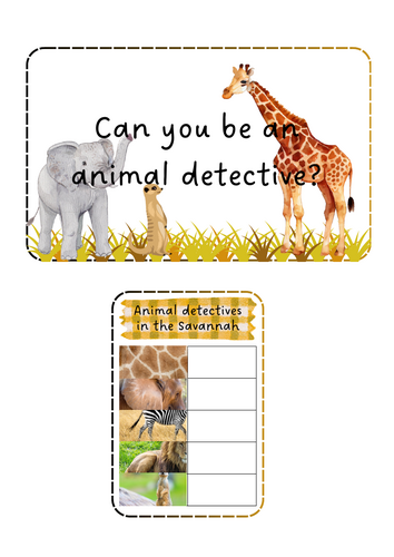 Savannah Animals - Detectives