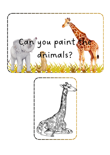Savannah Animals - Paint the animals