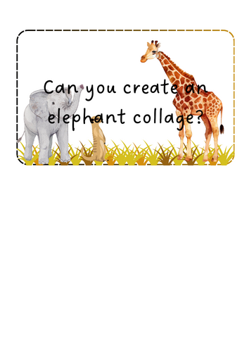Savannah Animals - Elephant Collage