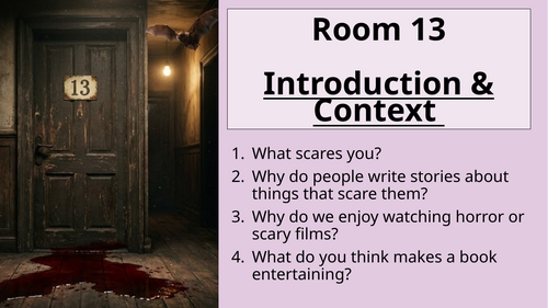 Room 13 - Introduction and Context