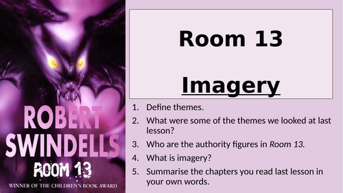Room 13 - Imagery: Chapter 24 and 25