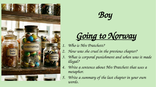 Boy - Assessment Prep and Assessment - Chapter 7 - Going to Norway