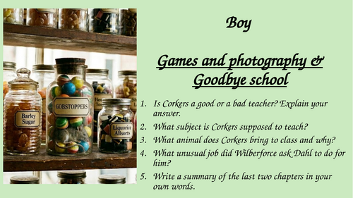 Boy - Chapter 24 and 25 - Games and photography & Goodbye school