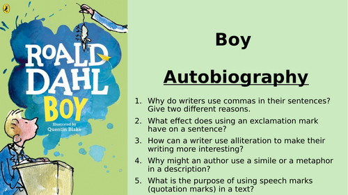 Creative Writing Assessment Prep and Assessment - Autobiography