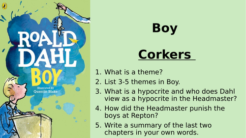 Boy - Chapter 22 and 23 - Corkers