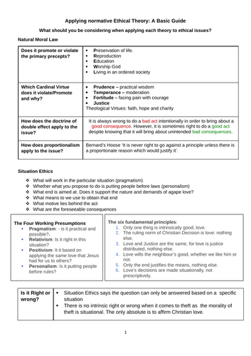 A Guide to applying normative ethical theory.