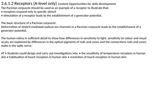 AQA A-level biology 3.6.1 Stimuli and response Whole topic | Teaching ...