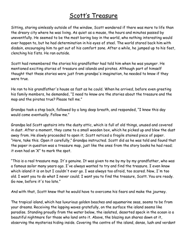 Scott’s Treasure (Short Adventure Story) – Differentiated Reading ...